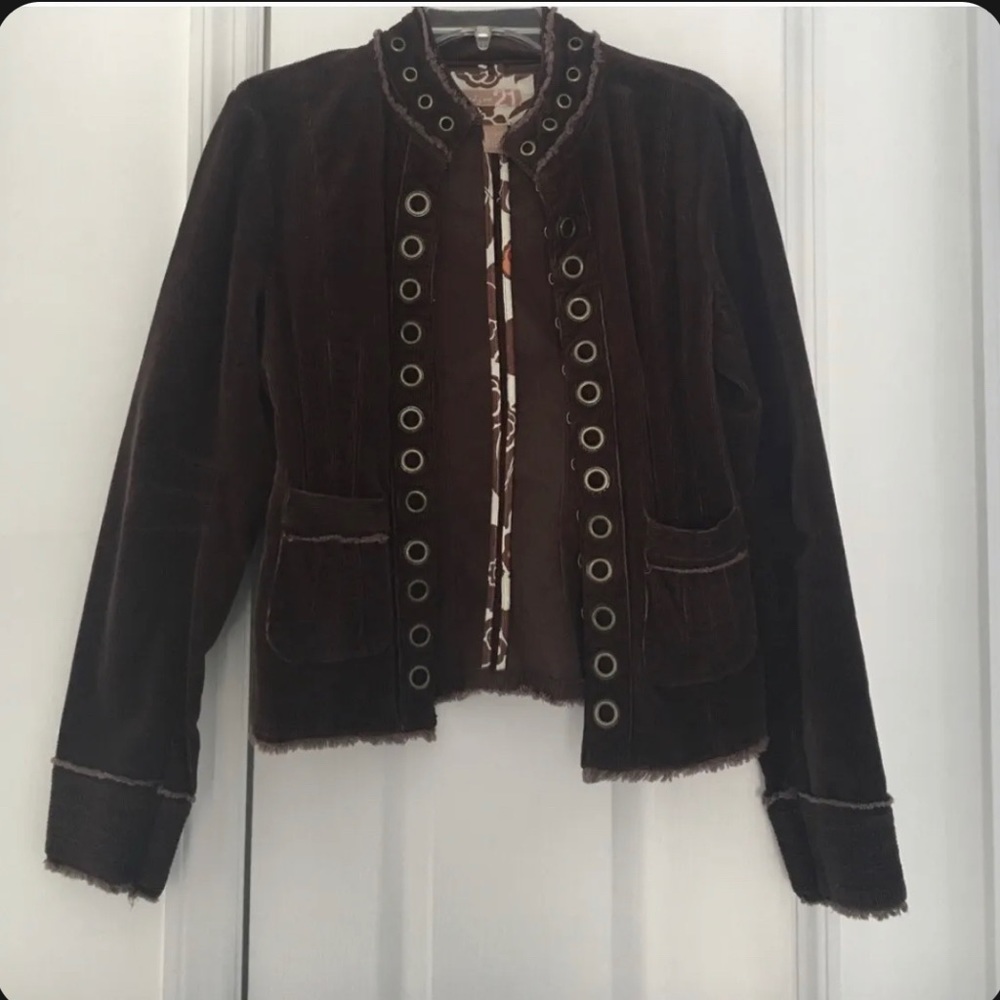 NWT Forever 21 Corduroy Jacket with Grommets-Size Large